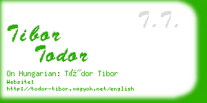tibor todor business card